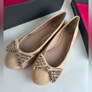 Vince Camuto - Spike bow flats. Nude color. New In Box.